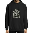thumbnail image 1 of JEUXUS Ye Must Be Born Again Hoodie Hip Pop Graphic Print Fashion Long Sleeve Heavyweight Hooded Sweatshirt Black, 1 of 4