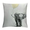 thumbnail image 1 of JEUXUS Yellow Style Pillowcase Inspirational Quote Words Animal Fruit Pattern Home Decorative Super Soft Throw Pillow Case Cushion Cover(Elephant with Balloon), 1 of 5
