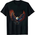 thumbnail image 1 of JEUXUS You Free Tonight Usa Flag Bald Eagle 4th Of July T-Shirt, 1 of 3