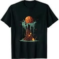 thumbnail image 1 of JEUXUS Zombie Hands Basketball Funny Halloween Horror Scary Costume Premium T-Shirt, 1 of 3