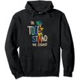 thumbnail image 1 of JEUXUS an Anti-war Peace Gift for Political Activists - Together We Stand Quote - Men Women Multi Size Black Pullover Hoodie, 1 of 3