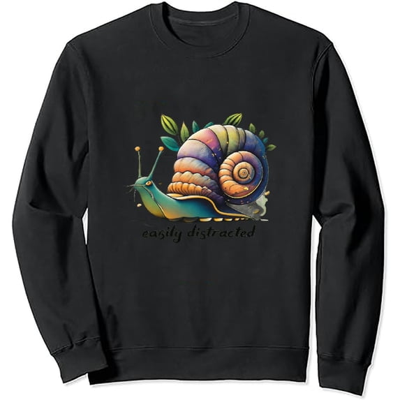 JEUXUS funny snail design snails lover Pullover