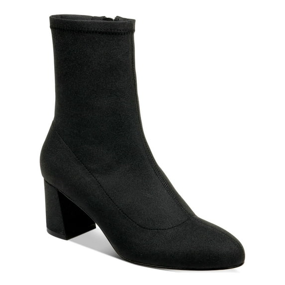 JEWEL BADGLEY MISCHKA Womens Black Cushioned Rena Round Toe Block Heel Zip-Up Dress Booties 7.5 M