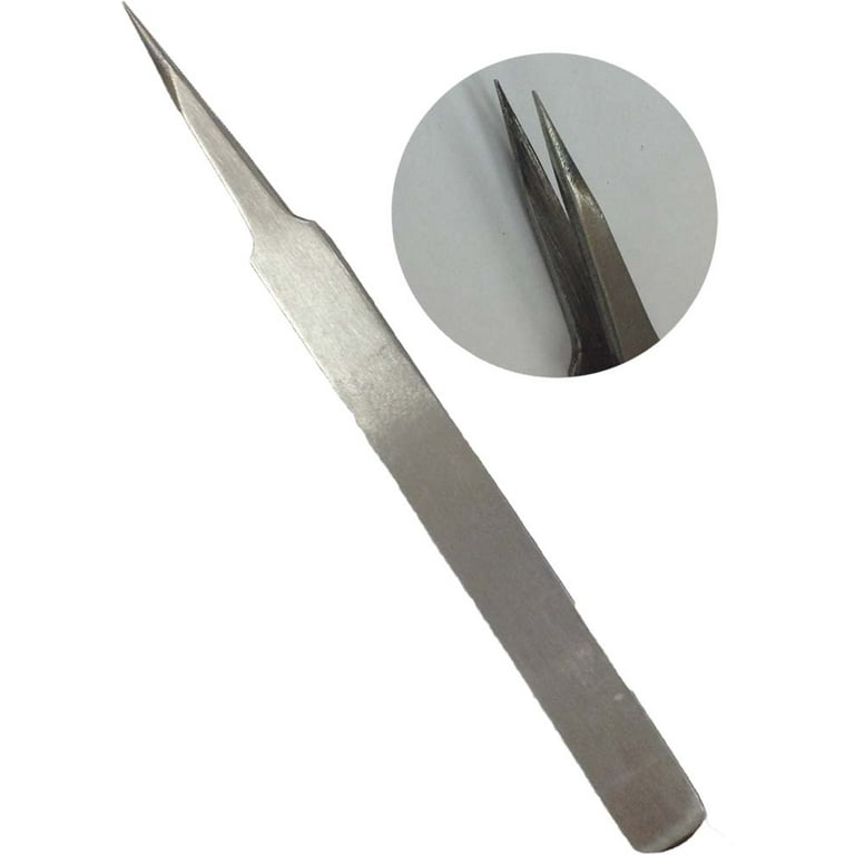 JEWEL TOOL (2 Pack) 4.25 Non-Magnetic Tweezers with Fine Tips, Extra Fine  Point