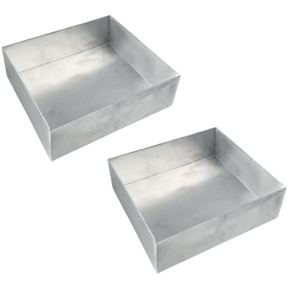JEWEL TOOL 2 Pack Rectangular Scoop  3.75" x 3.5" x 1" 9.5 x 8.9 x 2.5 cm Dimensions  Lightweight Aluminum  Ideal for Bulk Handling & Transferring