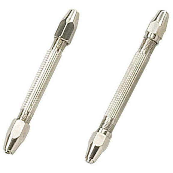 JEWEL TOOL 2-Piece Double-Sided Pin Vises with 8 Collets | Durable Metal Construction | 1 - 4mm Pin Compatibility | Anti-Slip Textured Grip | Your Professional Crafting Companion