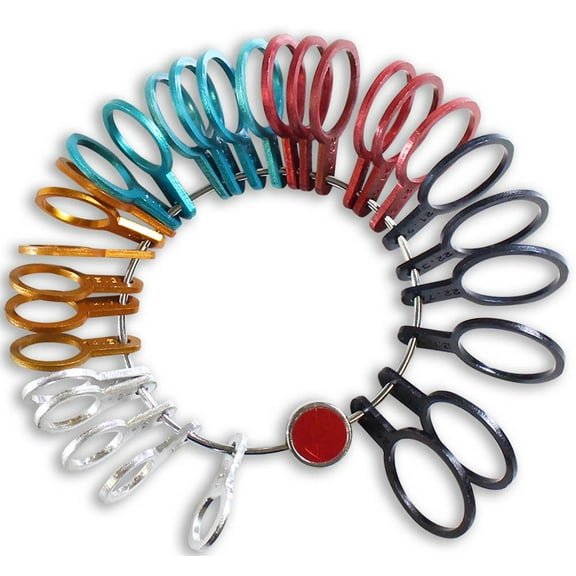JEWEL TOOL 29 Piece Multi-Color Aluminum Ring Sizer Gauge | Lightweight & Travel-Friendly | 29 Piece Set for US Standard Ring Sizes | Precision Craftsmanship for Accurate Results