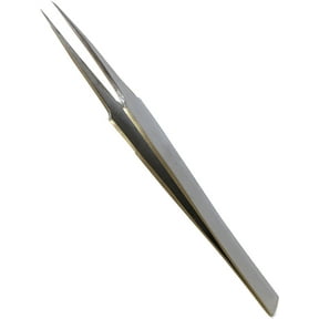 JEWEL TOOL 4-7/8" Non-Magnetic Tweezers with Sharp Points | Precision Tool for Electronics and Crafting