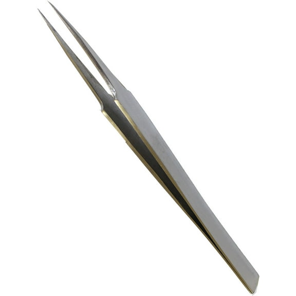 JEWEL TOOL 4-7/8" Non-Magnetic Tweezers with Sharp Points | Precision Tool for Electronics and Crafting