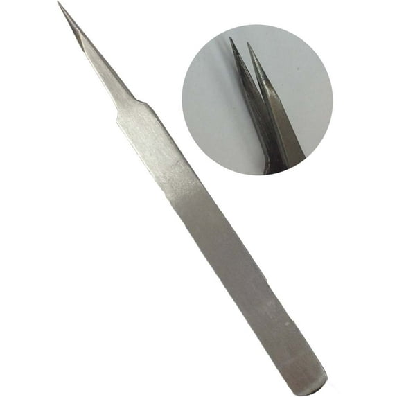 JEWEL TOOL 4.75" (12cm) Non-Magnetic Tweezers | Ultra Fine Tips | Precision Electronics & Crafting Tool