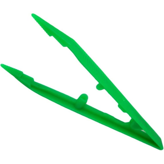 JEWEL TOOL (4 Pack) 4" Green Plastic Tweezers | Durable and Versatile Precision Tools for Electronics and Crafting