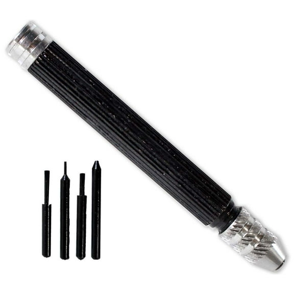 JEWEL TOOL 4-in-1 Watch Repair Screwdriver Kit | 1/16" (0.2 cm) & 1/8" (0.3 cm) Flats | 1/8" (0.3 cm) Phillips | 1/32" (0.08 cm) Round | All Tips Store in Handle