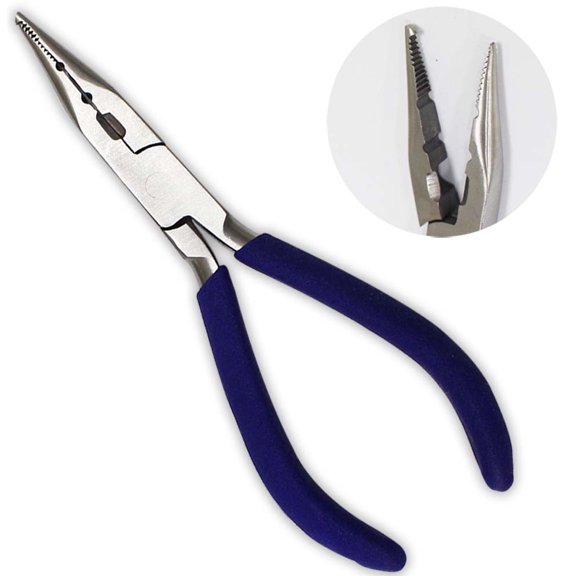 JEWEL TOOL 5.5" (13.97cm) Fishing Pliers | Hooked Jaws for Expert Handling | Stainless Steel Strength | Compact Design for Tackle Boxes | Essential Angling Companion | S-008960 Model