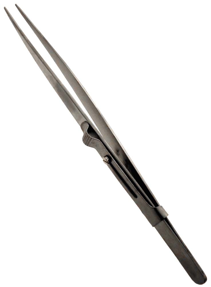 DDP 12" Plastic Coated Tip Steam Tweezer – Atraumatic Dental Lab Instrument, Made In Pakistan