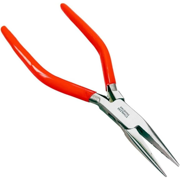 JEWEL TOOL 6.5" 16.5 cm Chain Nose Pliers Heavy Duty and Durable Smooth Tapered Jaws Favorite Among Jewelers