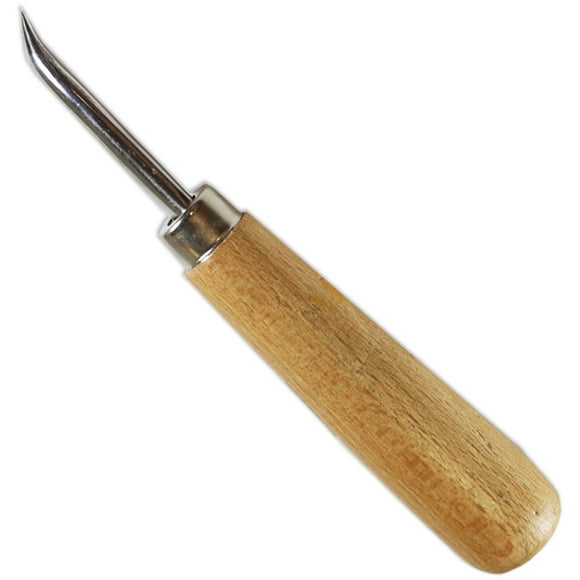 JEWEL TOOL 6 Inch Curved Burnisher With Wooden Handle - TJ9786