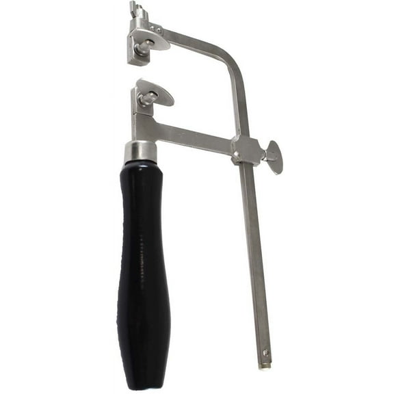 JEWEL TOOL Adjustable Jeweler's Saw Frame | 2.5" Deep Throat for Broad Movement | 7" Versatile Frame Length | Ergonomic 4" Black Wooden Handle | Expert Tool for Precise Cutting
