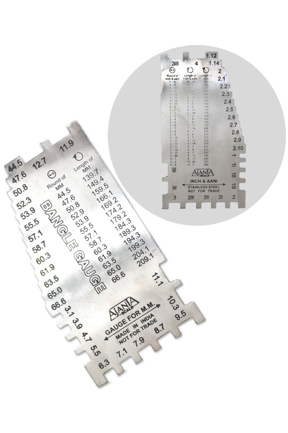 JEWEL TOOL Bangle Sizer | Quick & Accurate Measurements from 1.12" (2.8 cm) to 2.1" (5.3 cm) | Dual SAE & Metric Gauges | Essential for Jewelry Enthusiasts & Professionals