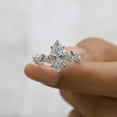 thumbnail image 1 of Jewelegant 2.53 Carat Marquise Cut Moissanite Engagement Ring, Nature Inspired Floral Ring for Women, 1 of 7