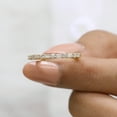 thumbnail image 1 of JEWELEGANT Baguette and Round Cut Moissanite Band, Half Eternity Diamond Ring for Women, 1 of 8