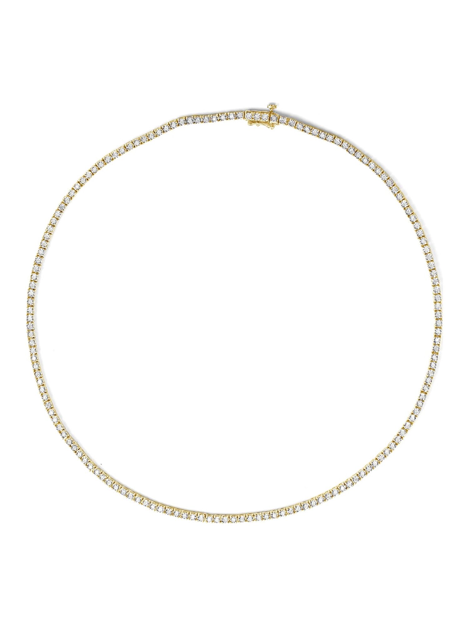 JEWELEXCESS 1 1/4 Carat T.W. White Diamond 14K Gold Over Silver Necklace