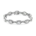 thumbnail image 1 of JEWELEXCESS 14.00 Carat Created White Topaz and 1/20 Ctw White Diamond Bracelet in Sterling Silver, 1 of 5