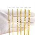 thumbnail image 1 of Jewelheart 10K Real Gold Square Wheat Spiga Chain 1.7mm 2.2mm 2.6mm 3.2mm Diamond Cut Braided Foxtail Necklace For Men Women, 1 of 5