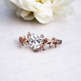 thumbnail image 1 of JEWELRYTREASURE 7 mm Heart Shape Moissanite Ring Rose Gold Plated Engagement Ring Solitaire Handmade Jewelry Valentine's Day Gift for Lover, 1 of 4