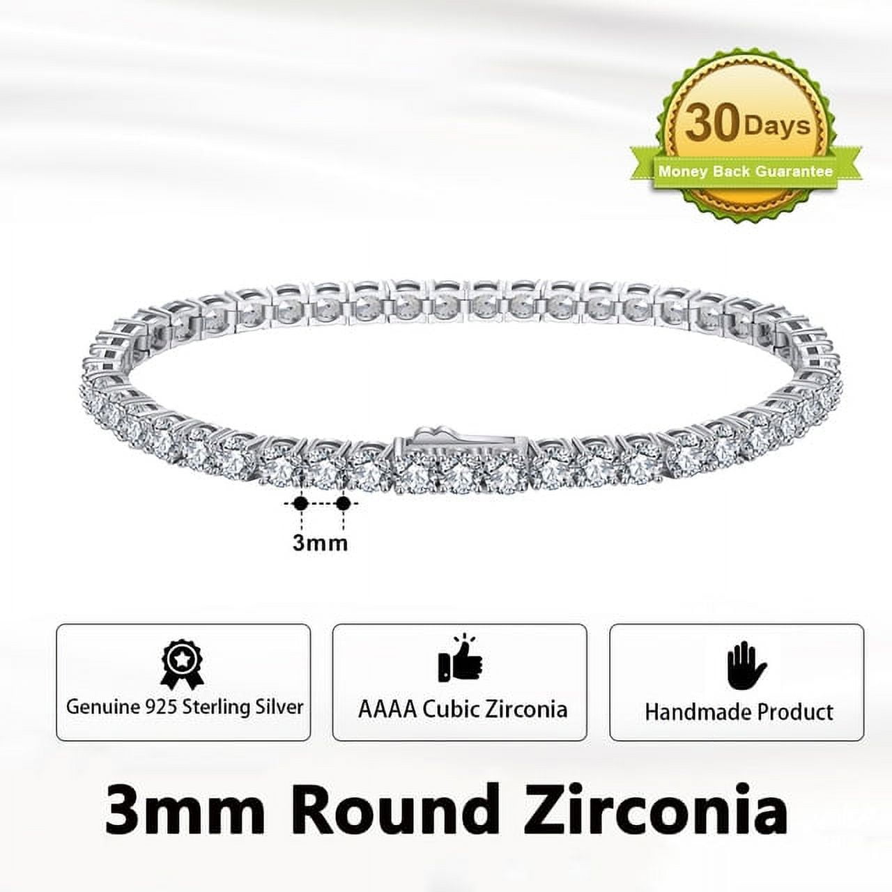 JEWELS Authentic 925 Sterling Silver Tennis Bracelet Clear Cubic Zirconia Silver Bangle Party Jewelry Men Hand Chain SB61 c3129590 3d51 4fe5 a0e2 72dff430d7b6.91746ae0619edb683de818cbfc4e2536