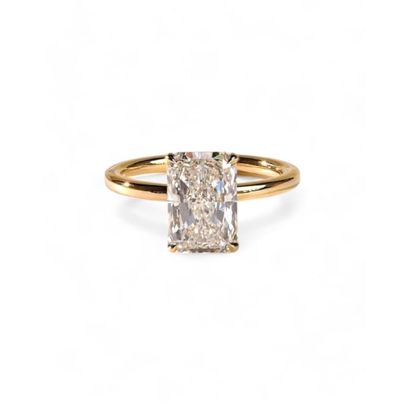 JEWELSBYASAILOR 1.5 Ct Radiant Moissanite Solitaire Engagement Ring / Wedding Ring for Women / 925 Sterling Silver