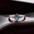 thumbnail image 1 of JEWELSBYASAILOR 6MM Alexandrite Bridal Ring / Color- Changing Gemstone Ring / Rose Gold Plated Silver / June Birthstone Gift For Her, 1 of 3