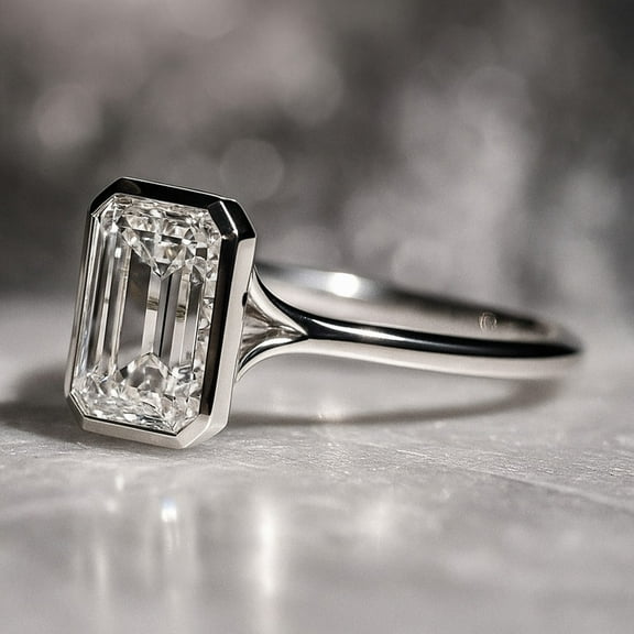 JEWELSBYASAILOR 8X6 Emerald Cut Alexandrite Ring / Color-Changing Gemstone / Solitaire Streling Silver Jewelry / Personalized Statement Gift