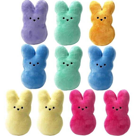 JEWLALO 24PCS Easter Bunny Stuffed Animals, Cute Animal Dolls, Easter Basket Stuffers, Rabbits Stuffed Animals Easter Bunny Plush Dolls, Desktop Sofa Easter Decors