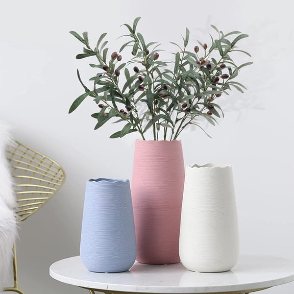 JEWLALO 4 PCS 18" Artificial Olive Branches for Vases, Greenery Olive Stems, Faux Tree Branch Twig for Home Wedding Shop Office Garden Decor DIY Floral Crafts