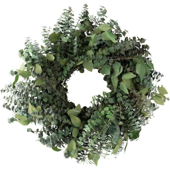 JEWLALO Eucalyptus Wreath, Modern Farmhouse Decor, Christmas Wreaths for Front Door, Farmhouse Decor, Housewarming Gift, Home Art for Decoration Bedroom Living Room Cafe (14 Inches)