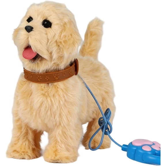 JEWLALO Realistic Robot Dogs Plushies, Interactive Walking Robots Dog Plush Toys with Touch Sensing, Voice Mimic, Lifelike Sounds, Tongue & Licking Motion, Battery Powered Puppy