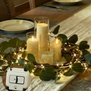 JEWLALO Fairy Light Olive Vine, 6ft Christmas Garland, Mossy Vine Branch Garlands Lights, Artificial Olive Garland for Fireplace Indoor Outdoor Christmas Decorations