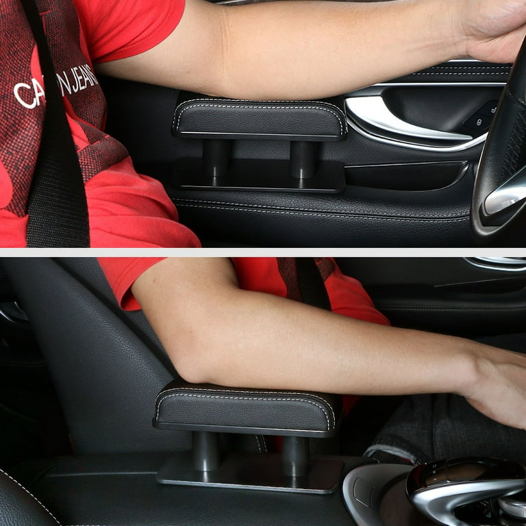 JEYODA Car Armrest Pad, Left Elbow Support, General Leather Booster Pad,  Central Armrest Box, Adjustable Armrest 