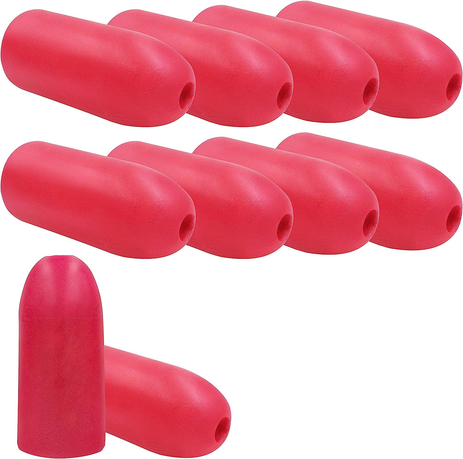 JEZERO Deep Water Fishing Floats: Great for Trail Markers, Dock Floats, Swim Buoy, Kayak Anchor Kit, Pool Buoy, Crabbing & Boats | 10 PACK - RED, 5" x 11"
