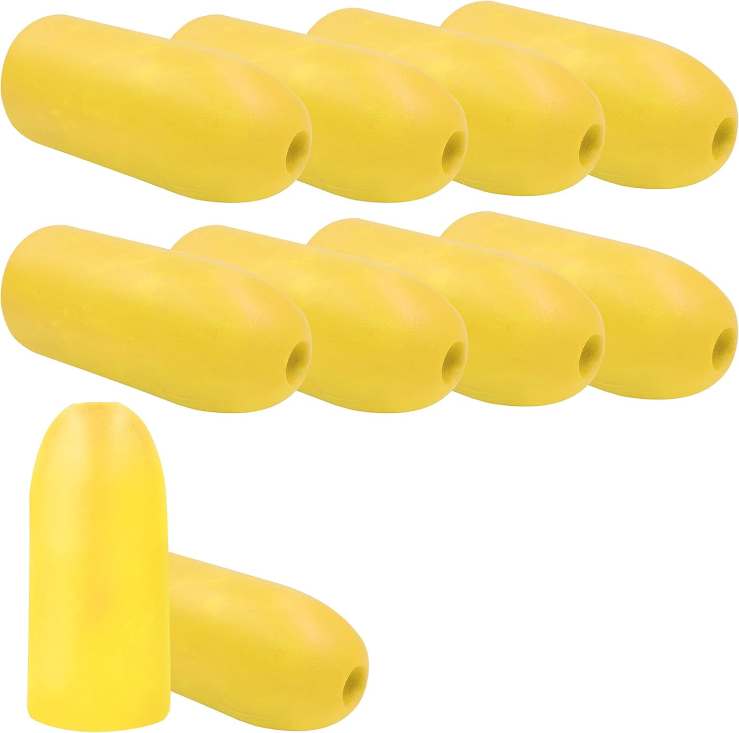 JEZERO Deep Water Fishing Floats: Great for Trail Markers, Dock Floats, Swim Buoy, Kayak Anchor Kit, Pool Buoy, Crabbing & Boats | 10 PACK - YELLOW, 5" x 11"