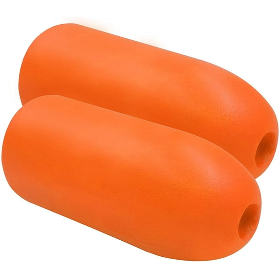 JEZERO Deep Water Fishing Floats: Great for Trail Markers, Dock Floats, Swim Buoy, Kayak Anchor Kit, Pool Buoy, Crabbing & Boats | 2 PACK - ORANGE, 5" x 11"