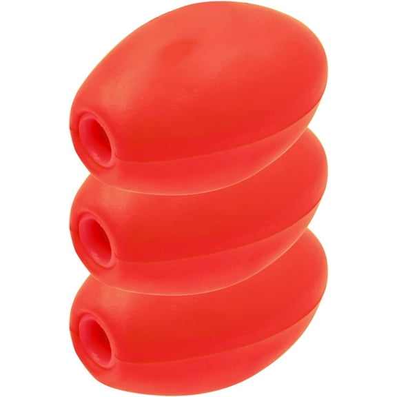 JEZERO Deep Water Fishing Floats: Great for Trail Markers, Dock Floats, Swim Buoy, Kayak Anchor Kit, Pool Buoy, Crabbing & Boats | Red, 6" x 3", 3-Pack