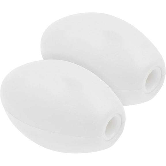 JEZERO Deep Water Fishing Floats: Great for Trail Markers, Dock Floats, Swim Buoy, Kayak Anchor Kit, Pool Buoy, Crabbing & Boats | White, 6" x 3", 2-Pack