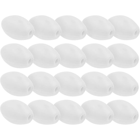 JEZERO Deep Water Fishing Floats: Great for Trail Markers, Dock Floats, Swim Buoy, Kayak Anchor Kit, Pool Buoy, Crabbing & Boats | White, 6" x 3", 20-Pack