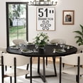 thumbnail image 1 of JEZWX Black Round Dining Table for 4–6 Person, 51 Inch Modern Circle Dining Table for Kitchen and Dining Room, Wooden Design for Small Spaces, 1 of 8