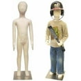 thumbnail image 1 of (JF-CH07T) Roxy Display Child Body Form 7 yrs. Old White Jersey Form Cover,with Head, Flexible arms, Fingers & Legs, Metal Base, 1 of 8