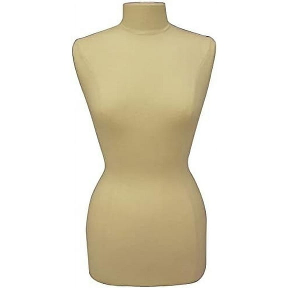 (JF-F6/8W+BS-02BKX) Female Dress Forms ROXYDISPLAY New White Female Body Solid Form Size 6-8 Medium with Black Wooden Base +Cap