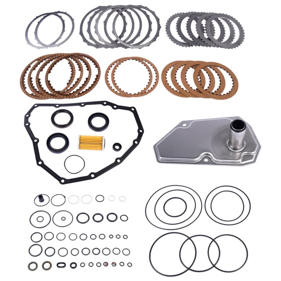 JF015E/RE0F11A CVT Transmission Rebuild Kit - Filter & Clutch Disc for Nissan/Mitsubishi 1.0L/1.2L/1.5L Engine - Front/Interior Vehicle System