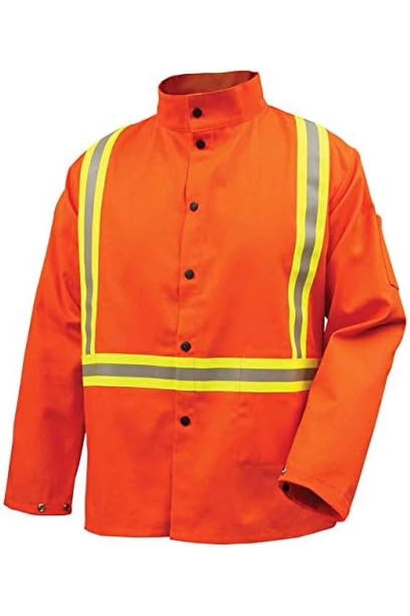JF1010-OR Hi-Vis Welding Jacket with FR Reflective Tape, Orange, X-Large$$Tools & Hardware Other