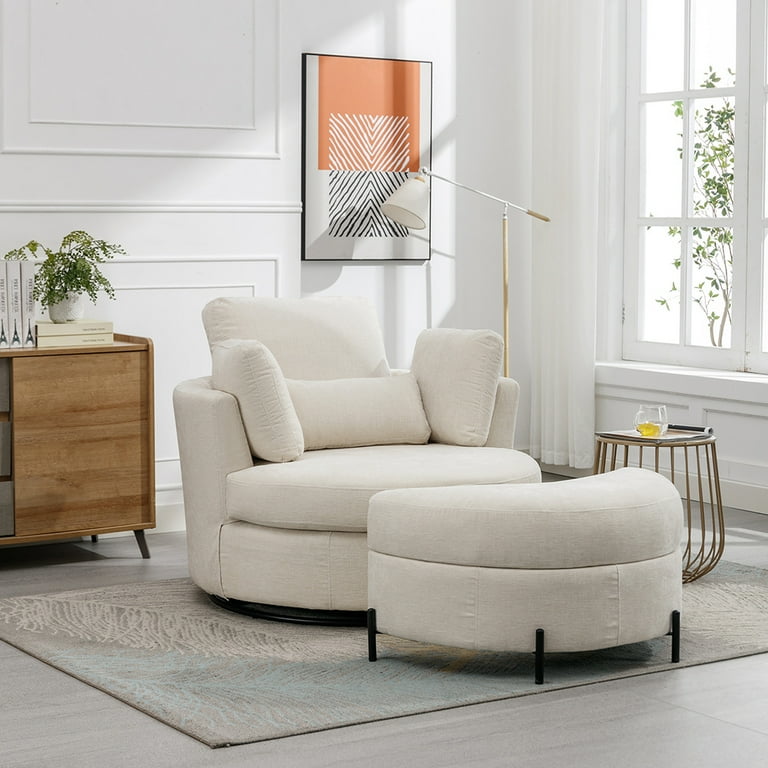 Large chair and ottoman discount